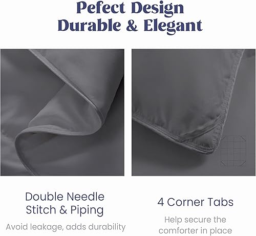 Miniatura 5 de puredown Edredón de plumón tamaño King de gran tamaño, relleno de edredón de calidez media, edredón de colección de hotel, edredones de cama