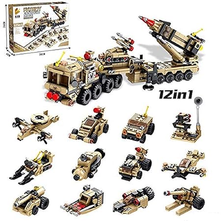 Chocozone 12 in 1 Patriot Air Defence Missile Building Blocks Toys for 8 Years Old Boys and Girls ( 549 Pcs) Building Toys