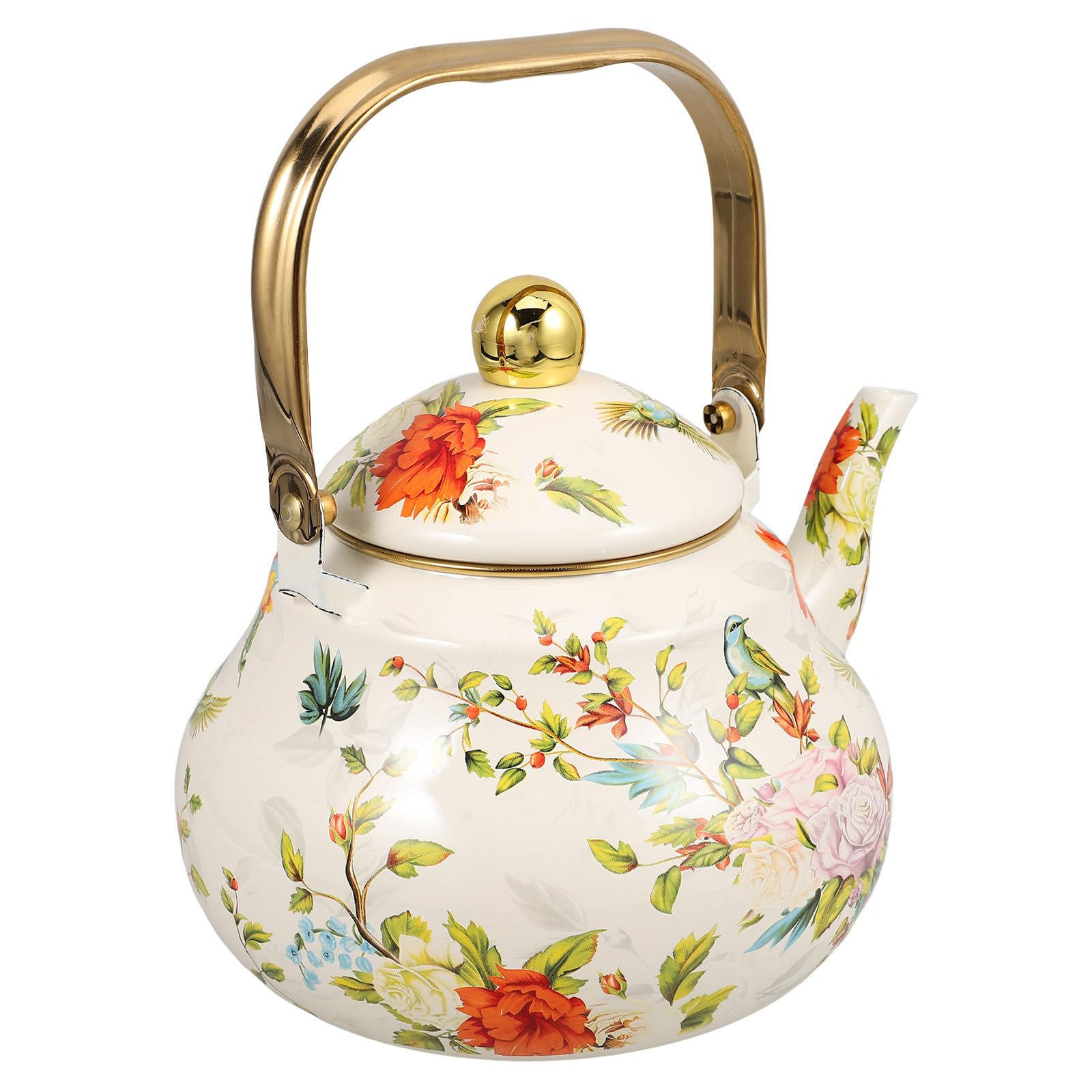 Bouilloire en émail rétro 2,5l élégante pour la cuisine