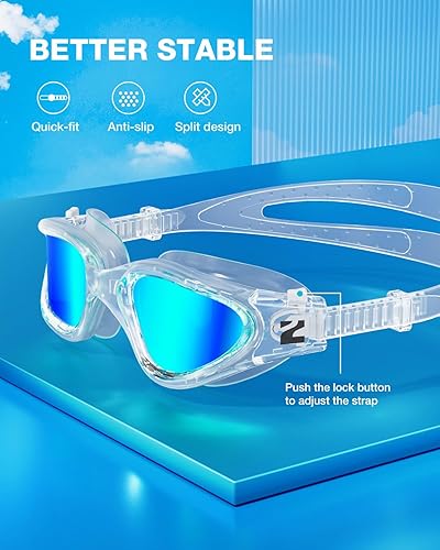Miniatura 6 de ZIONOR Gafas de natación G1 SE antivaho para adultos, hombres y mujeres