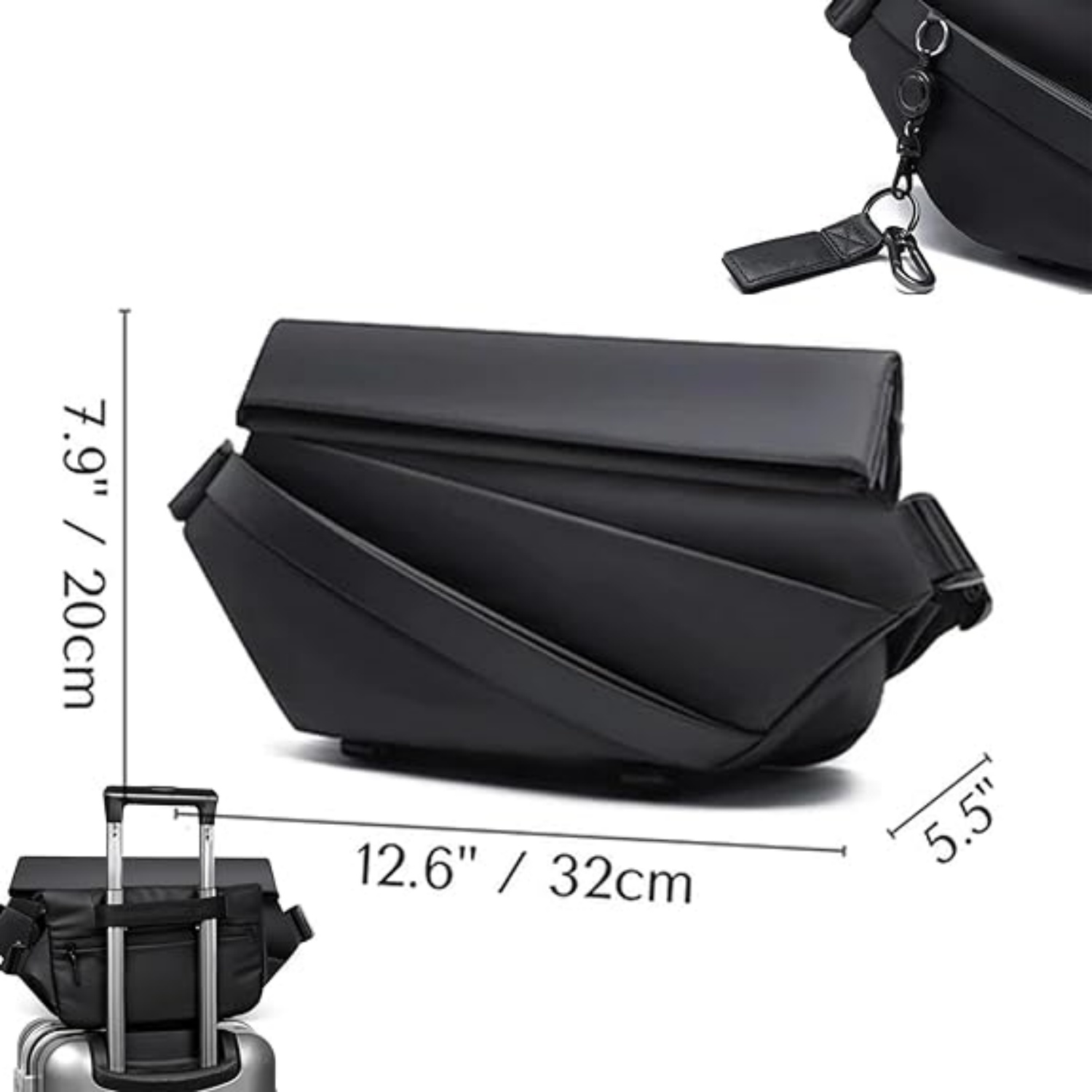 Manutox Obsidian Sling Anti-Theft Crossbody Bag, Oxford  display picture 2