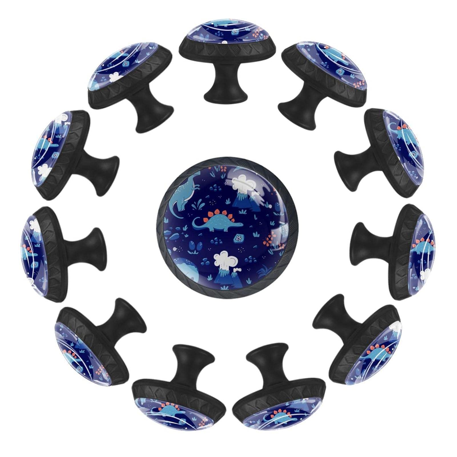 Boutons de tiroir ronds 35 mm bleus pour relooker un meuble de salle de jeux enfant
