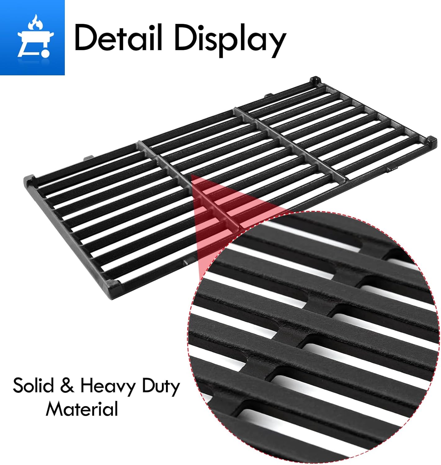 Spirit E210 Grill Grates Flavorizer Bars Replacement Parts for Weber Spirit Grill Grates 200 Grill Parts E-210 S-210 E-215 E-220 S-220 Spirit II e-210 GS4 Spirit 2 Grates 7637 7635