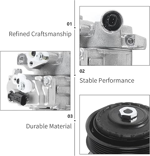 Miniatura 7 de Compresor de aire acondicionado de CA del AC con reemplazo del embrague para Toyota Corolla 2011-2014 1.8L 12v, 447260-3373 447280-9060