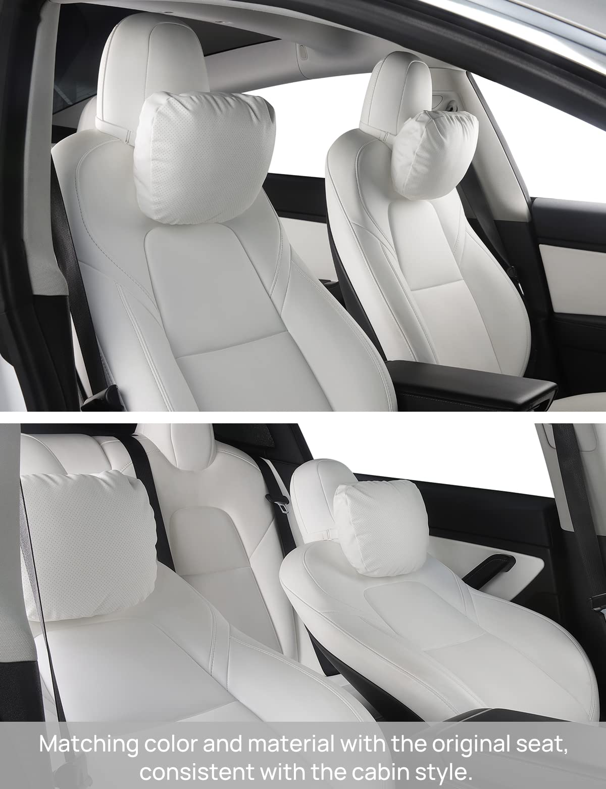 Amazon.co.jp: TPARTS レザーヘッドレストネックピロー TeslaモデルY/X 