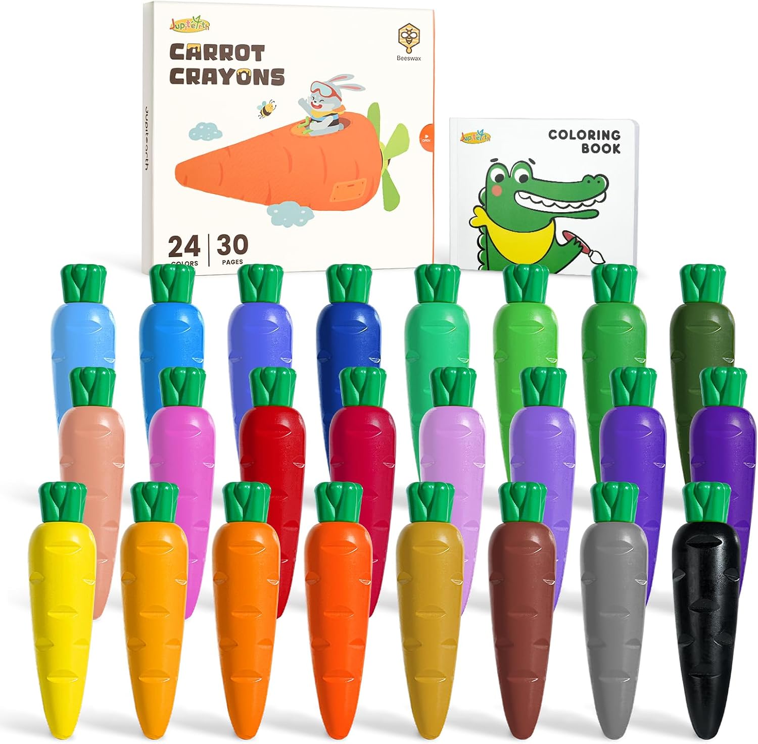 Carrot-Shaped Beeswax Crayons