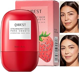 Primer Maquiagem Facial - Primer de maquiagem morango para pele madura | 30g Primer de maquiagem para ocultar poros para rosto, primer hidratante e não pegajoso para rosto liso Kagrote