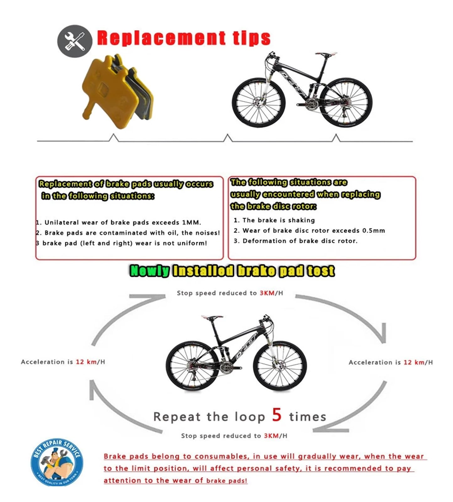 Fahrradbremsbeläge Keramik MTB Mountainbike Fahrrad Scheibenbremsbeläge for BB7 J3 J5J7 Ultimative Bremssattel Teile