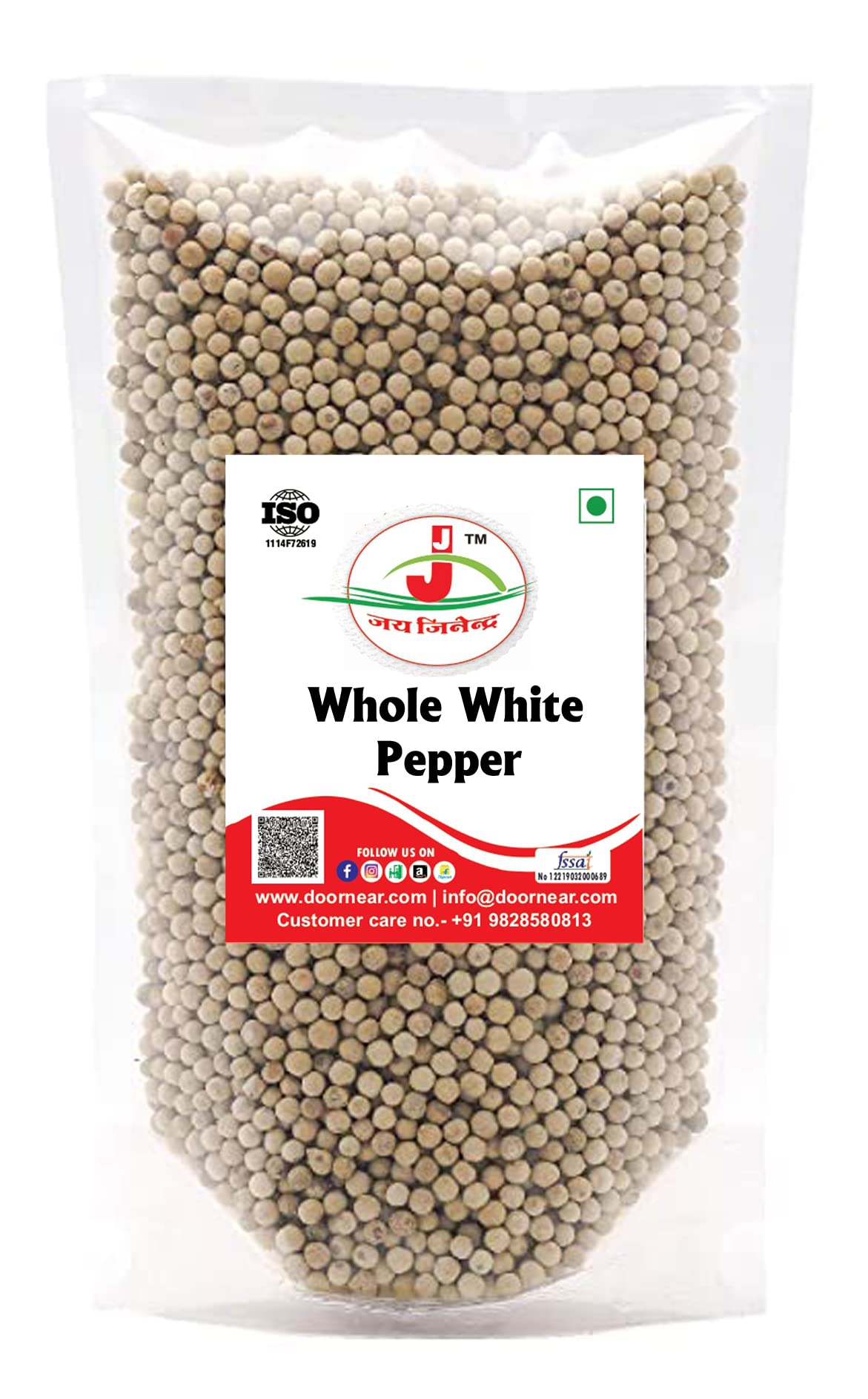 Jai Jinendra White Pepper Whole (Safed Mirch Sabut) Natural (Unbleached) White Peppercorns Export Quality | Pack of- 250gm (B08MYXVFNY) Amazon Price History, Amazon Price Tracker