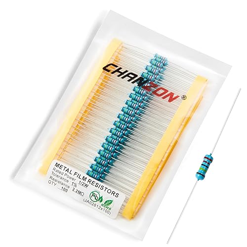 Vista 215 de Chanzon 100pcs 1/2W (0.5W) 100 Ohmios Resistencia fija de película metálica Ohmios 0.01 ±1% Tolerancia 100R MF Resistencias de orificio pasante
