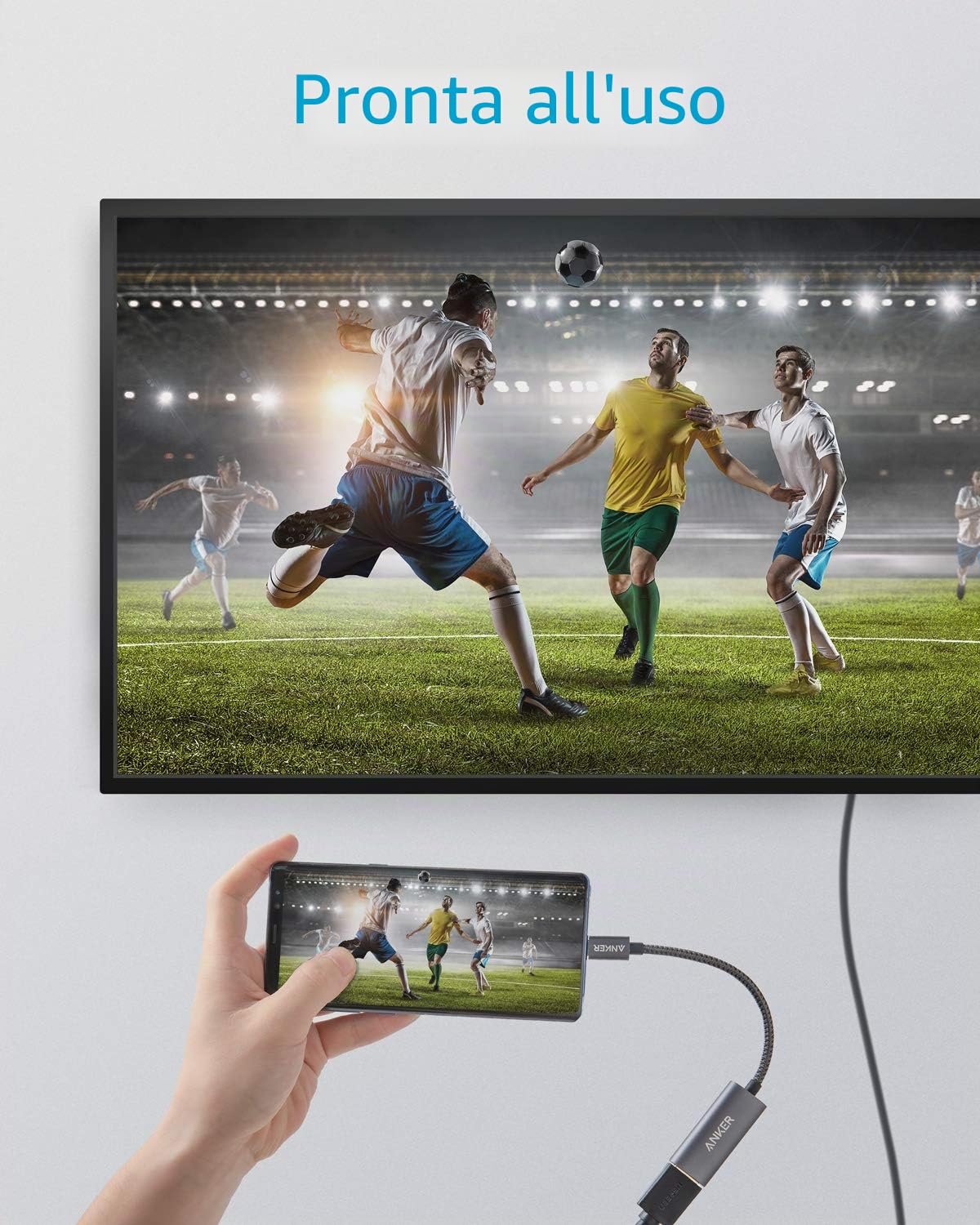 Anker Adattatore da USB a HDMI, adattatore USB C portatile in alluminio, supporta 4K a 60 Hz, per MacBook Pro, MacBook Air, iPad Pro, Pixelbook, XPS, Galaxy e molto altro