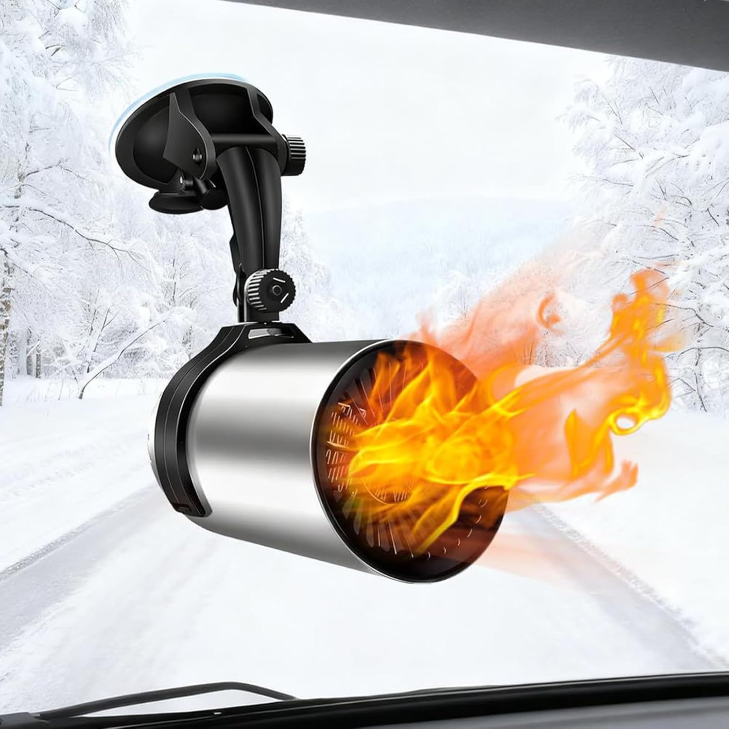 Electric Car Defroster,Windshield 360 Rotation - Car Heater Winter Defroster - for Ice Snow Frost Cold Mornings Road Trips Sedan RV SUV Truck Taxi