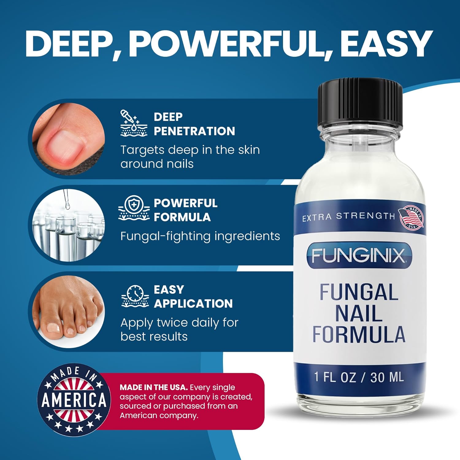 FUNGINIX Toenail Fungus Treatment Extra Strength - Antifungal Nail Treatment With 10% Undecylenic Acid & Tea Tree Oil - Nourished by 15+ Natural Oils & Botanicals - Made in USA (Packaging May Vary) - Image 2
