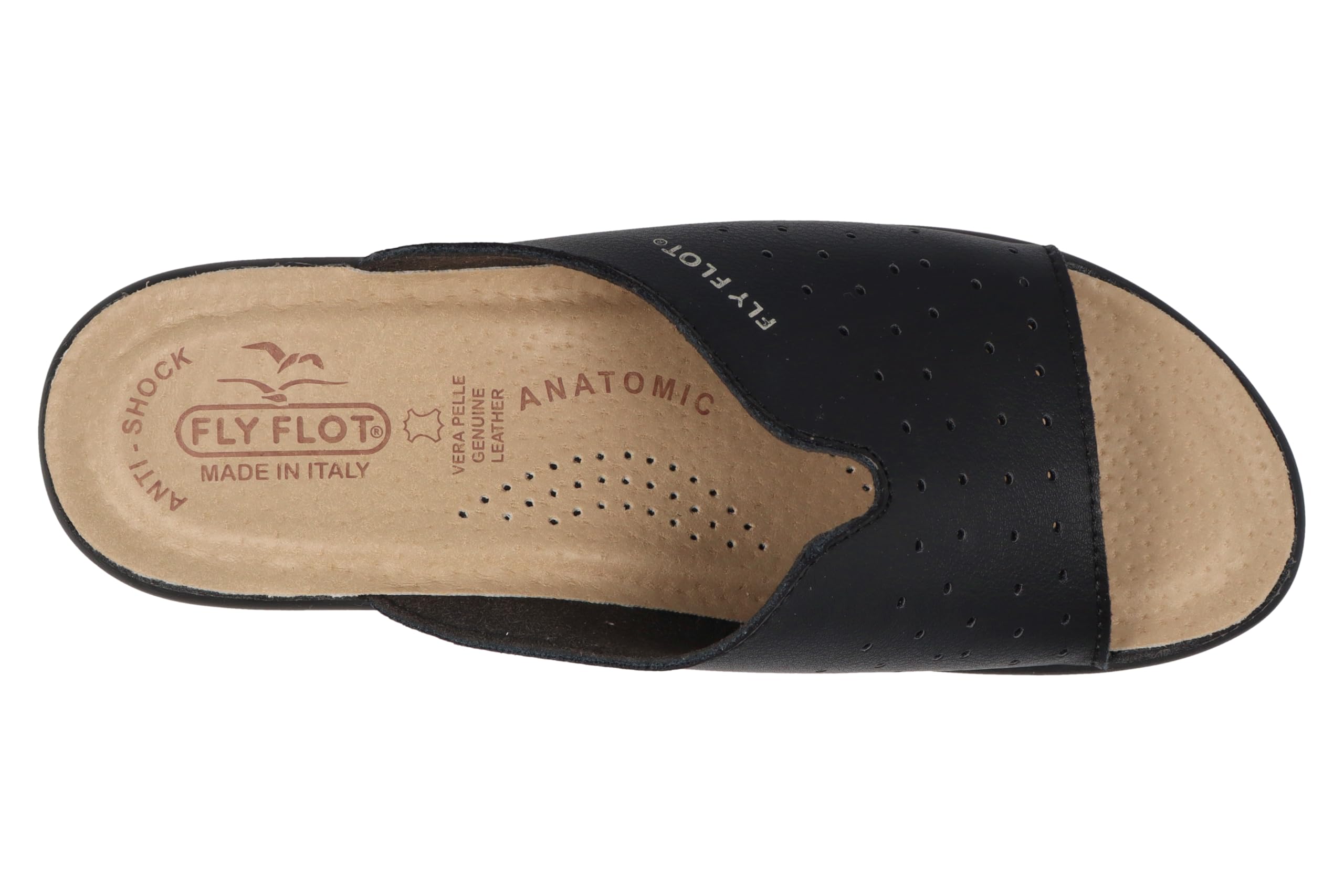 Fly Flot Ciabatta Donna Aperta in Microfibra Elasticizzata, Zoccoli Sanitari, Sottopiede Imbottito Antishock in Pelle, Sandali