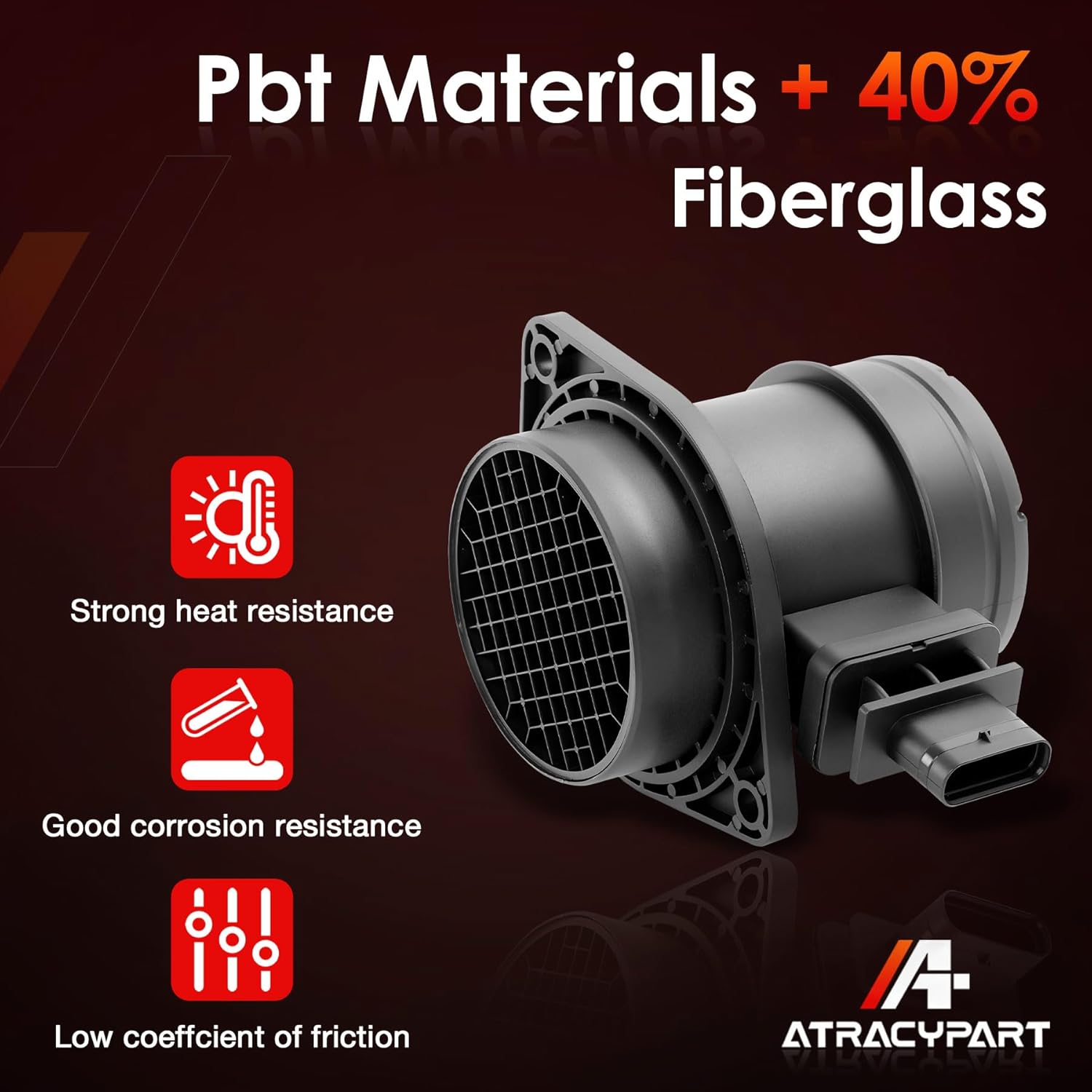 Mass Air Flow Sensor(5‑Pin) Compatible with 2007‑2011 Mini Cooper 1.6L L4 (DOHC/SOHC),Replaces Air Flow Meter OE# MAS0344, MAF03440, 280218205