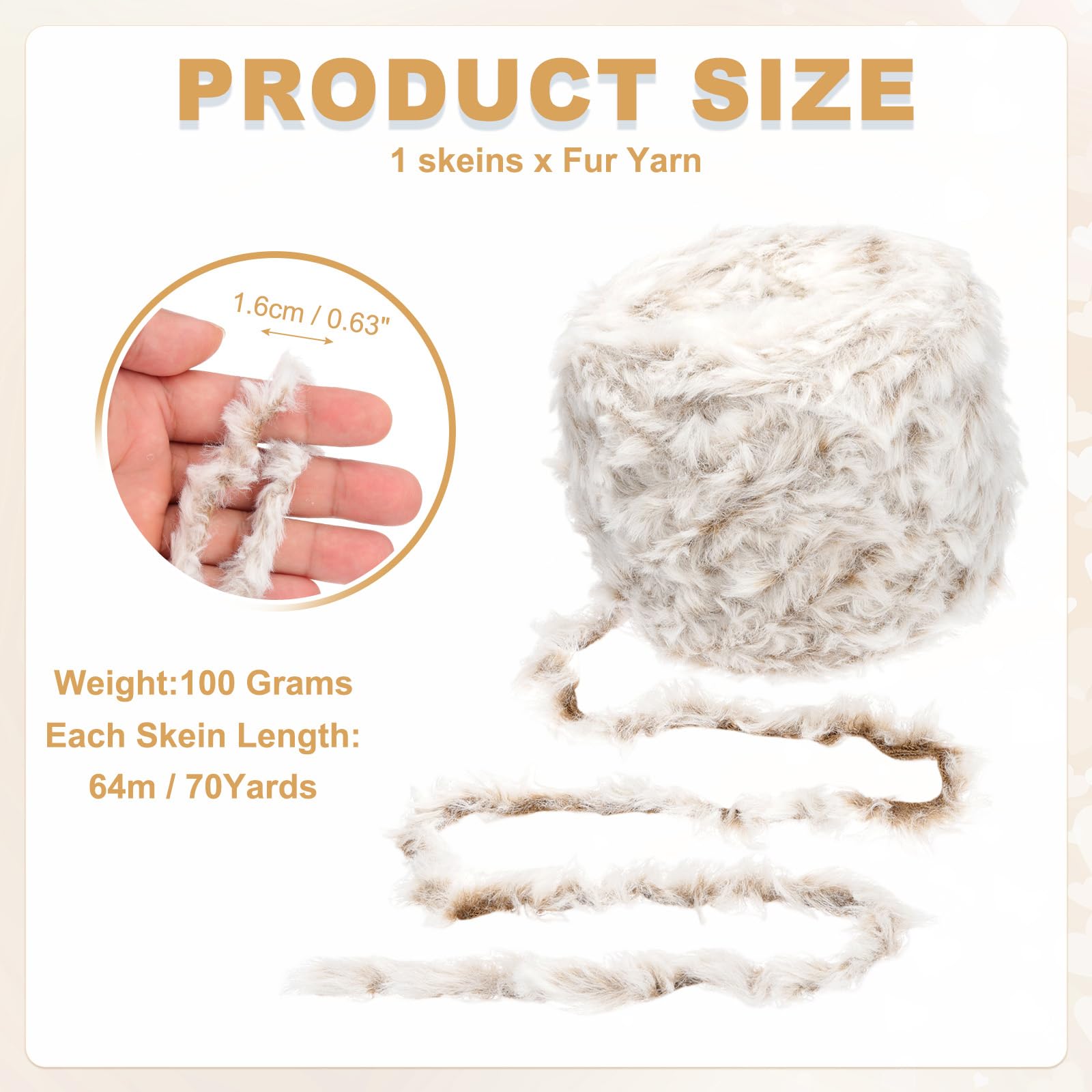 PATIKIL 70 Yards Fur Yarn - Image 2