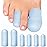 Soft Gel Toe Caps with Healing Coconut Oil - 6 Reusable Small & Big Toe Protectors for Ingrown or Missing Toenails, Corns, Calluses & Blister Relief