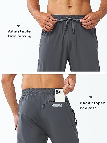 Miniatura 5 de NORTHYARD Pantalones deportivos para hombre para correr, entrenamiento, joggers, ligeros, para gimnasio, jogging, pista, casuales, con bolsillos