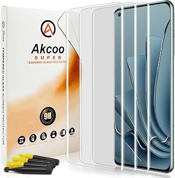 Screen Protector for OnePlus 10 Pro,Tempered Glass UV Set - 3 Pack, Edge to Edge Protection,Sensitive and Smooth Touch,Fingerprint-ID Compatible,Scratch Resistant