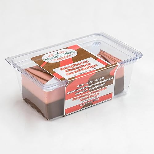 Miniatura 3 de Valley Fudge, remolino de chocolate con frambuesa, dulce de azúcar artesanal fresco, mantequilla real, caramelo gourmet, paquete de una libra