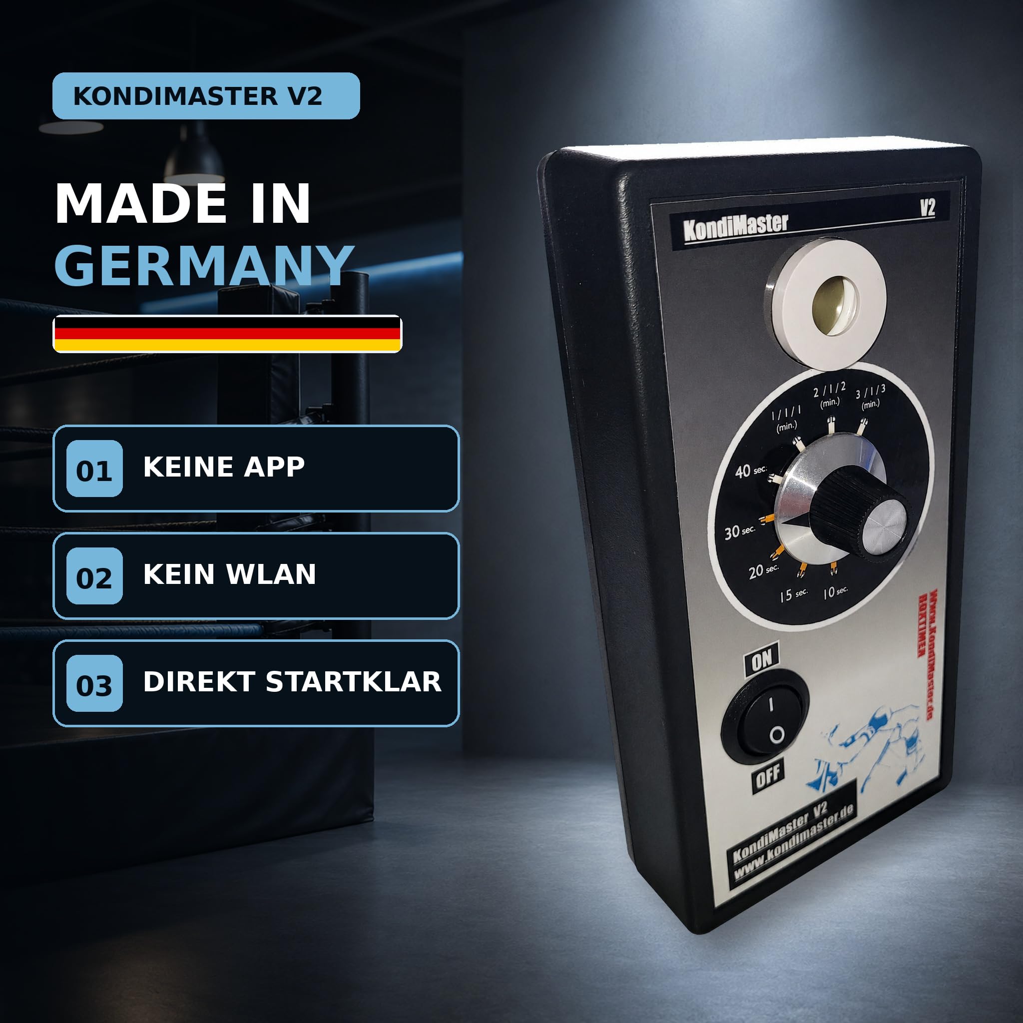 Intervall Timer KondiMaster V2 unser Basis-Gerät mit 8 Funktionen - KondiMaster.de