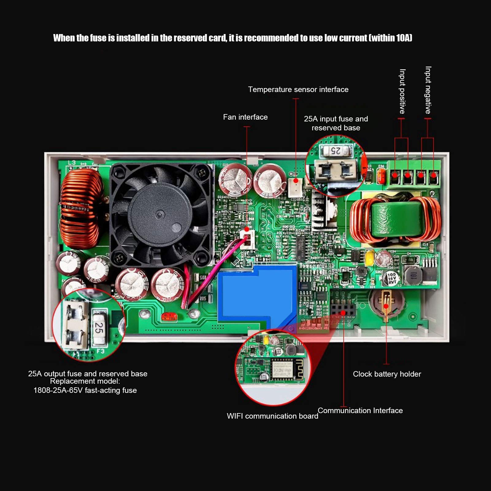 SIXRUN Modulo DC DC CNC Modulo di Alimentazione Boost ABS Ingresso da 6 V A 70 V Ingresso da 0 A 60 18 A 1080 W Controllo WiFi LCD per Laboratori Automazione di Fabbrica Utenti di Riparazione