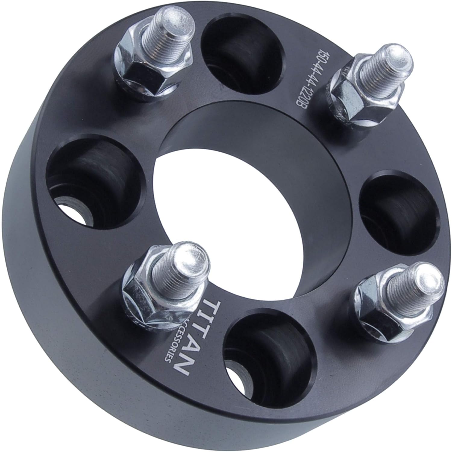 2" Golf Cart Wheel Spacers - Wider Stance, Increased Clearance, Fits EZ GO Fits EZGO Fits Club Car Golf Cart - 2 Inch (50mm), 4x4, 1/2x20 Studs - Set of 4 - Black