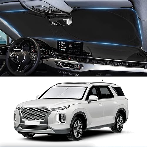 Miniatura 173 de Parasol para parabrisas de ajuste personalizado, cubierta para ventana delantera, visera plegable 210T, protector que bloquea los rayos ultravioleta