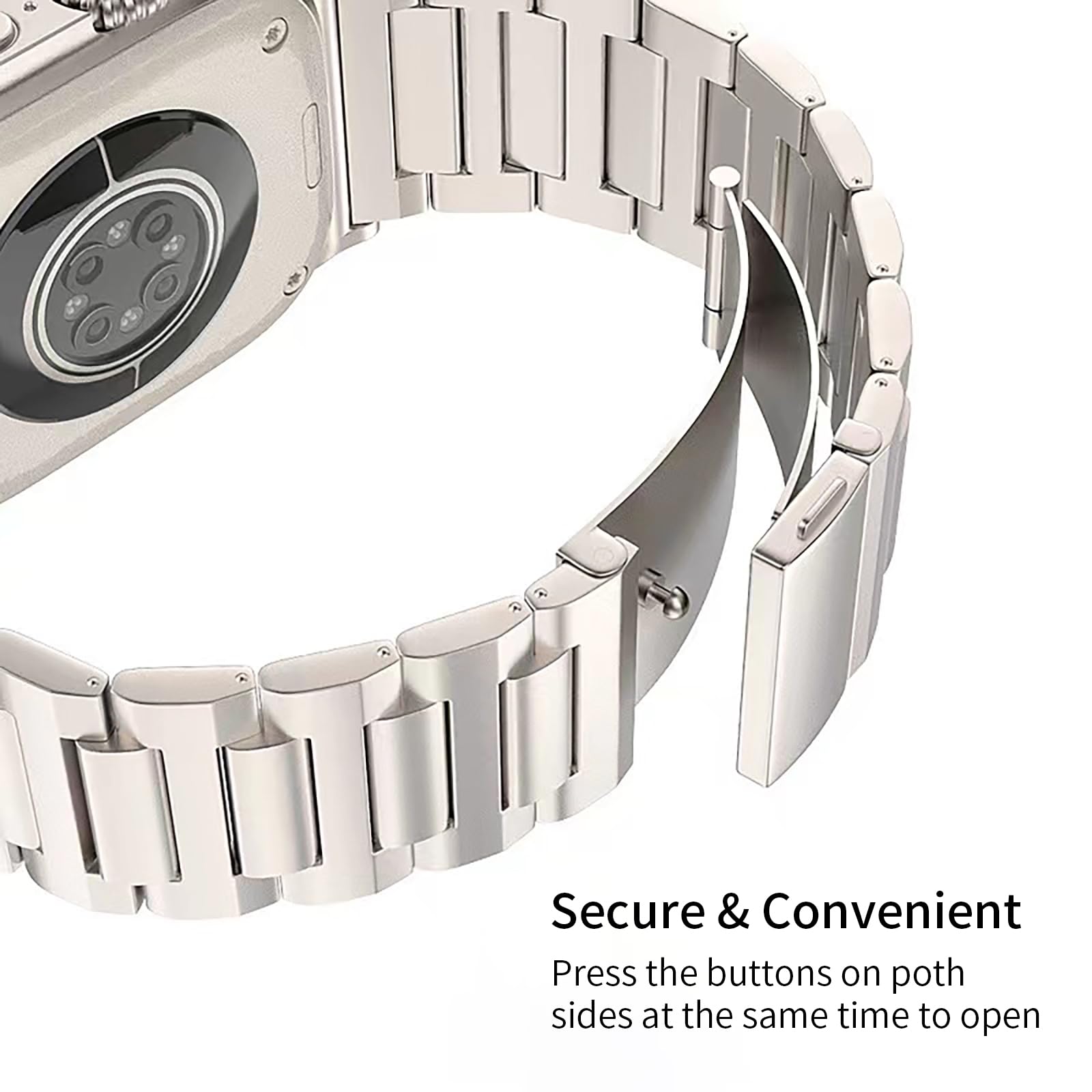 synsing Ultra 2 Titanium Band Compatible with Apple Watch Series 10 46mm Ultra 2 &49mm Metal Band (26mm Width) - Image 4