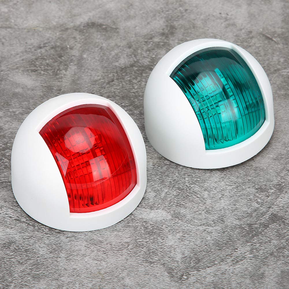 Luces de Navegación LED para Barcos Pareja de Faros de Señalización Rojo y Verde 12V Impermeables IP66 para Pontones Yates Lanchas y Embarcaciones Pequeñas