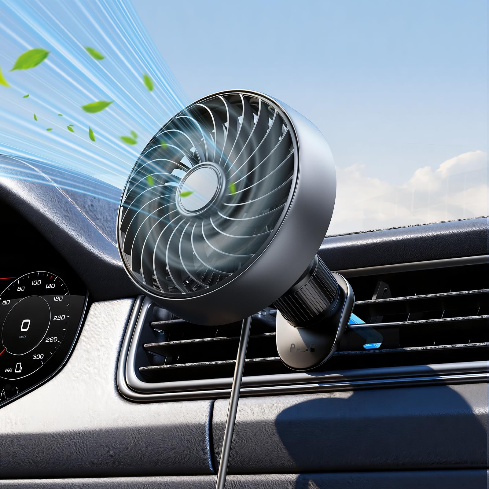 Amazon.com: USB Car Vent Fan with Hooked Bracket: 5V/1A Portable
