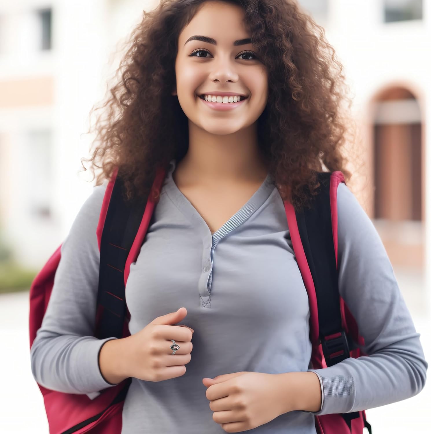 925 Sterling Silver Class Rings Personalized Custom Rings Class Rings for Women High School Cubic Zirconia Birthstone Rings Graduation Rings Size 5-15 College Rings for Women