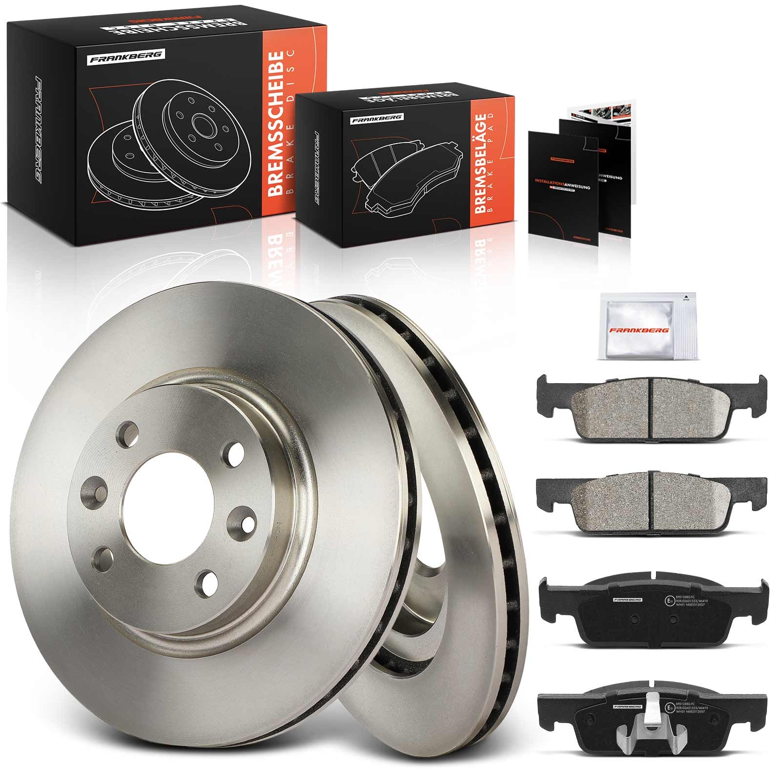 Frankberg 1x kit de freins | Compatible avec: Fortwo Cabriolet 453, Logan II, Fortwo Coupé 453, Logan MCV II, S.a.n.d.e.r.o II, Twingo III BCA BCM