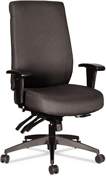 Alera ALEHPT4101 Wrigley Series 17.24 in. to 20.55 in. Seat Height 24/7 High Performance High-Back Multifunction Task Chair - Black