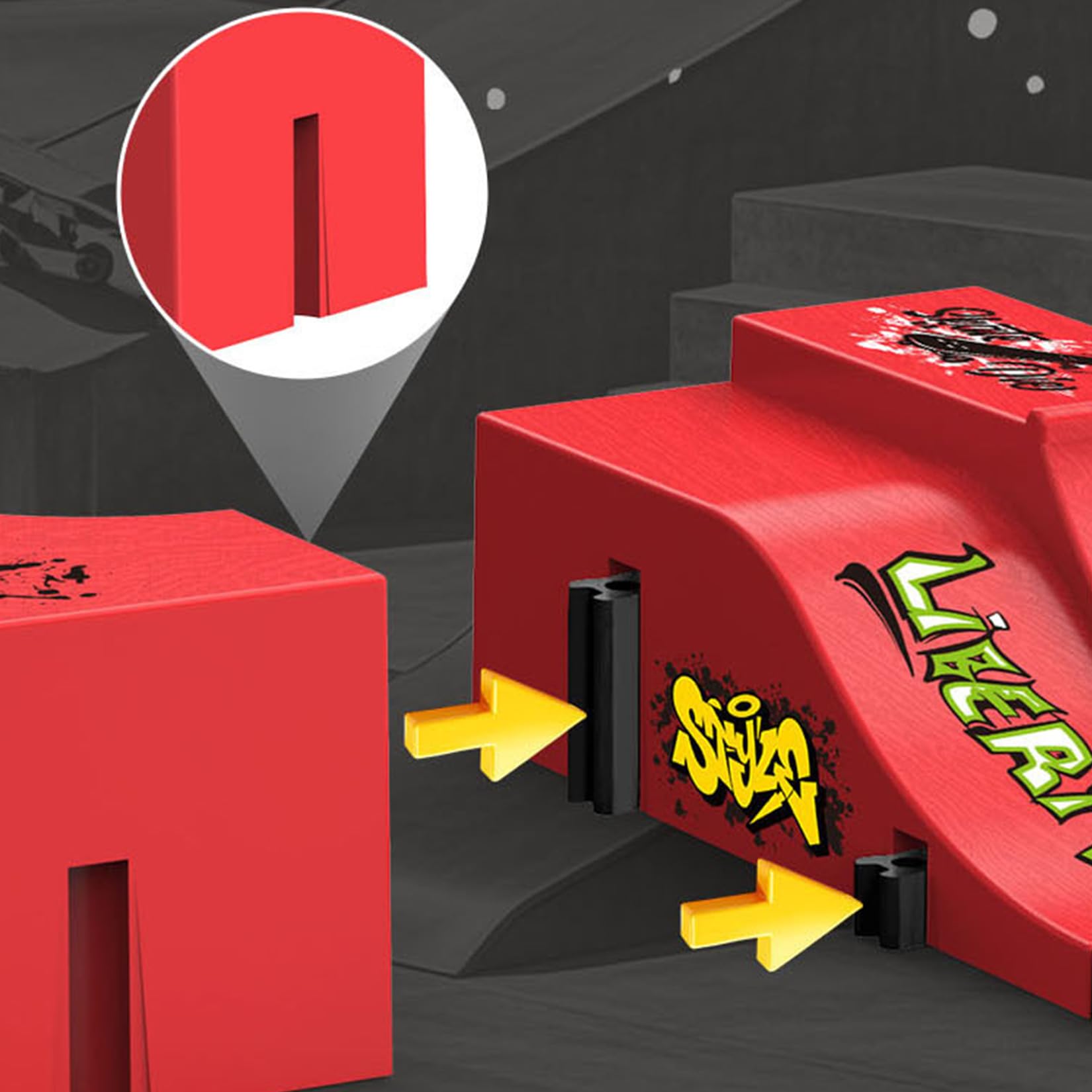 Mini Fingerboard Finger Skateboard Zestaw Akcesoriów do Rampy z 1 Deskorolką Na Palec i Zapasowymi akcesoriami Ultimate Sport Training Requisiten (A)
