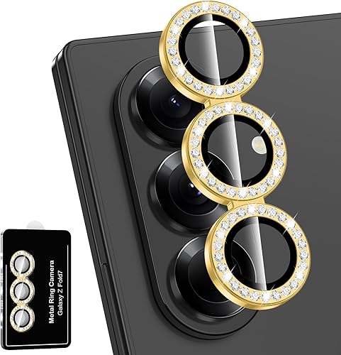 Miniatura 165 de Protector de lente de cámara para Samsung Galaxy S25 FE, cubierta individual de lente de vidrio templado con anillo de metal, [fuerte adsorción]