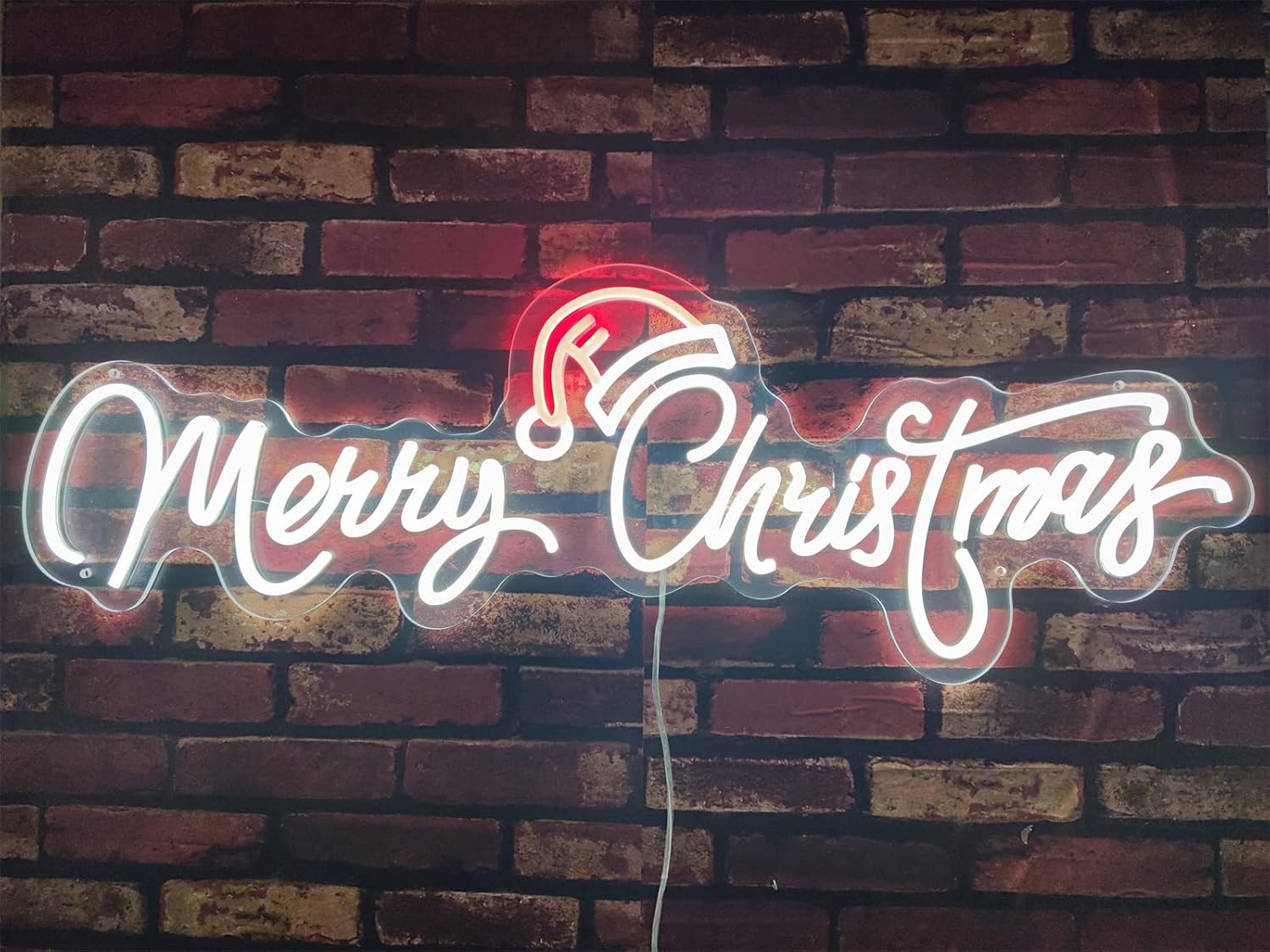 Merry Christmas Neon Signs for Outdoor, 12 * 12 Inches Merry Christmas LED Lights Sign, Perfect for Windows Door Bedroom Party Store Wall Decor Custom Gift, INSNEnN