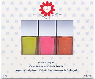 Habit Cosmetics | Vegan, Toxin-Free & Sustainably Packaged Mini Nail Polish Trio - Baby Trio - 0.3 oz (Flower Child)