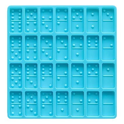 Soleebee Domino Molds for Resin Casting Creative Domino Mold for Epoxy Resin 28 Cavities Durable Silicone Molds Dominoes DIY Soap Jewelry Mold Baking Molds for Cake Candy Chocolate