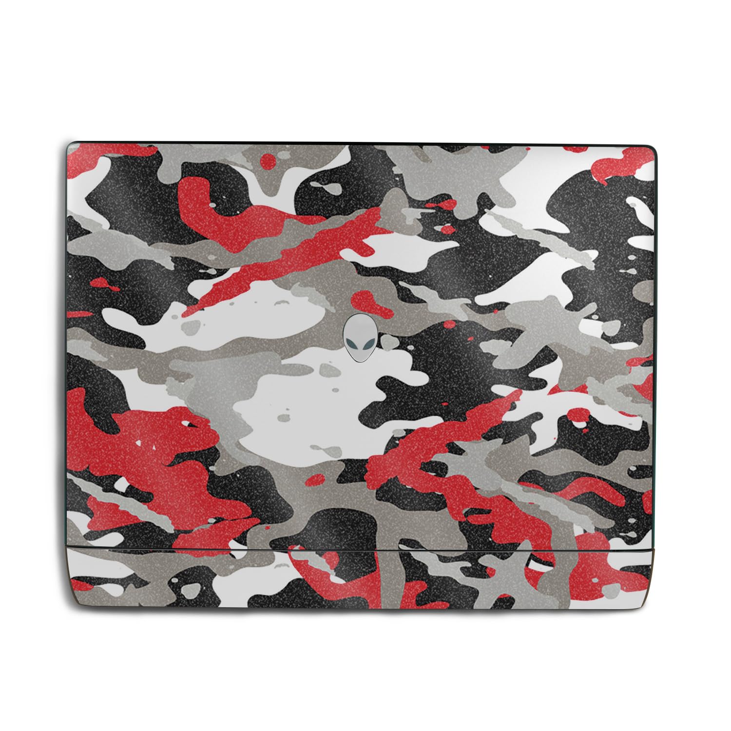 Glossy Glitter Laptop Skin Compatible with Alienware 18 Area-51 (2025) - Red Camo - Premium 3M Vinyl Protective Wrap Decal Cover - Easy to Apply | Crafted in The USA by MightySkins