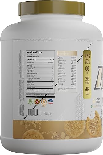 Miniatura 3 de ISO, polvo aislado de proteína de suero de leche 100% bajo en carbohidratos, 0.88 onzas por porción, ayuda a apoyar el crecimiento muscular, bajo en