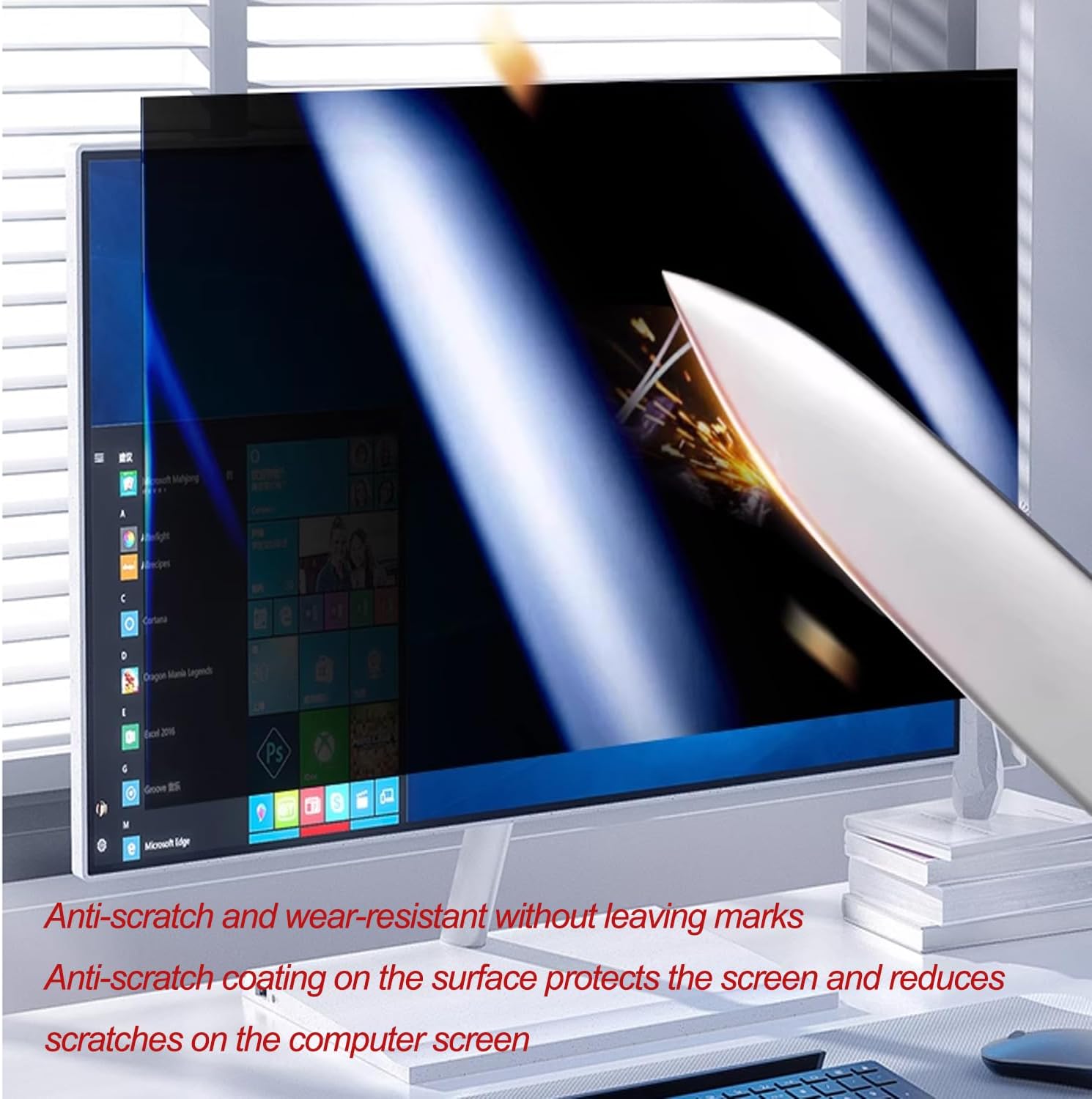 Computer Privacy Anti Spy Screen Protector for 12.5-18.5 inch Universal Desktop Monitor Computer 16:9 16:10 5:4 Aspect HDTV Computer Monitor,17.3in 16:9