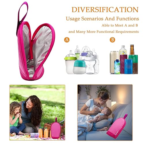 Miniatura 17 de Bolsa para biberones - Enfriador de leche materna, bolsa aislada para biberón para guardería Gris