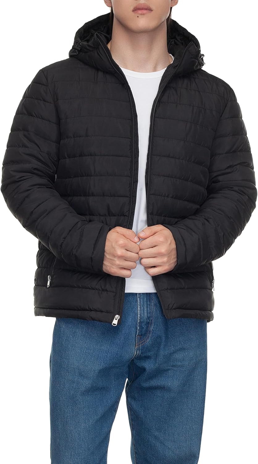 Rokka&Rolla Men's Lightweight Water-Resistant Quilted Puffer Jacket - Image 2