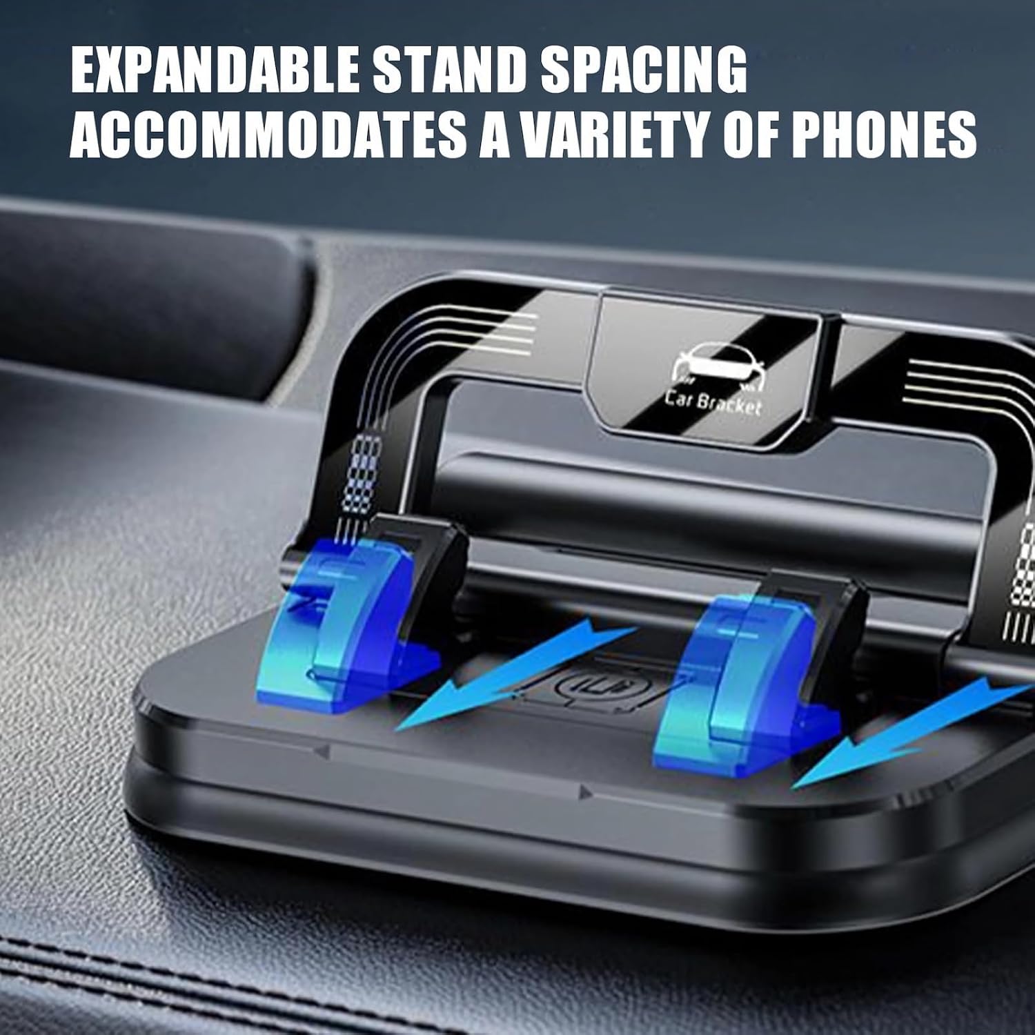 2026 New Car Phone Holder 360 Degree Rotation Suitable for Car Navigation in-Car Dashboard Universal Dashboard Phone Holder 360 Rotatable Dash Cell Phone Holder Dash Mounted Mobile Holder (Black)
