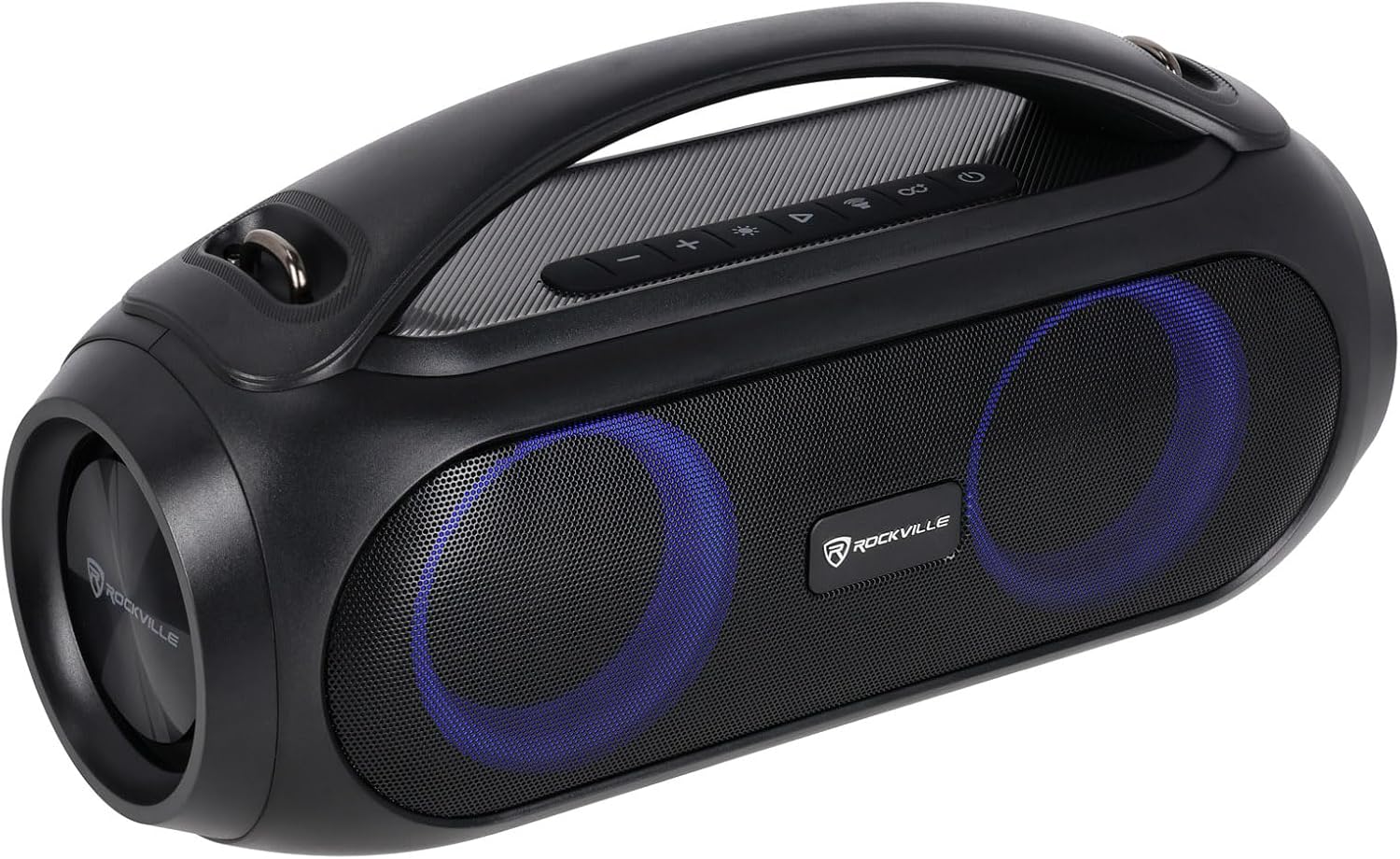 Rockville GO Party MAX BASS Large 70W Portable LED Bluetooth Speaker, Deep Bass, Wireless Link, IPX5 Water Resistant, for Parties and Outdoor Events
