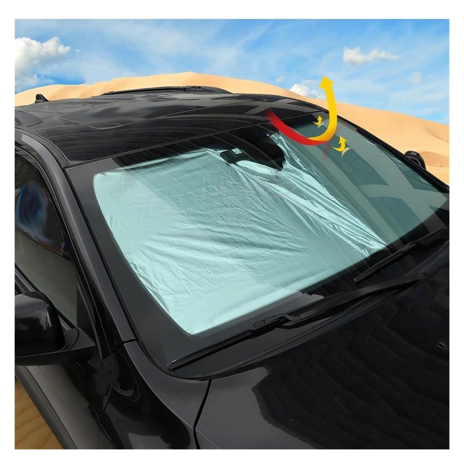 Parasol Cristal Delantero Parasol para Parabrisas Delantero Coche Cubierta Protectora Parabrisas para Dodge para Durango 2011-2021 En Adelante Parasol Parabrisas Delantero Plegable