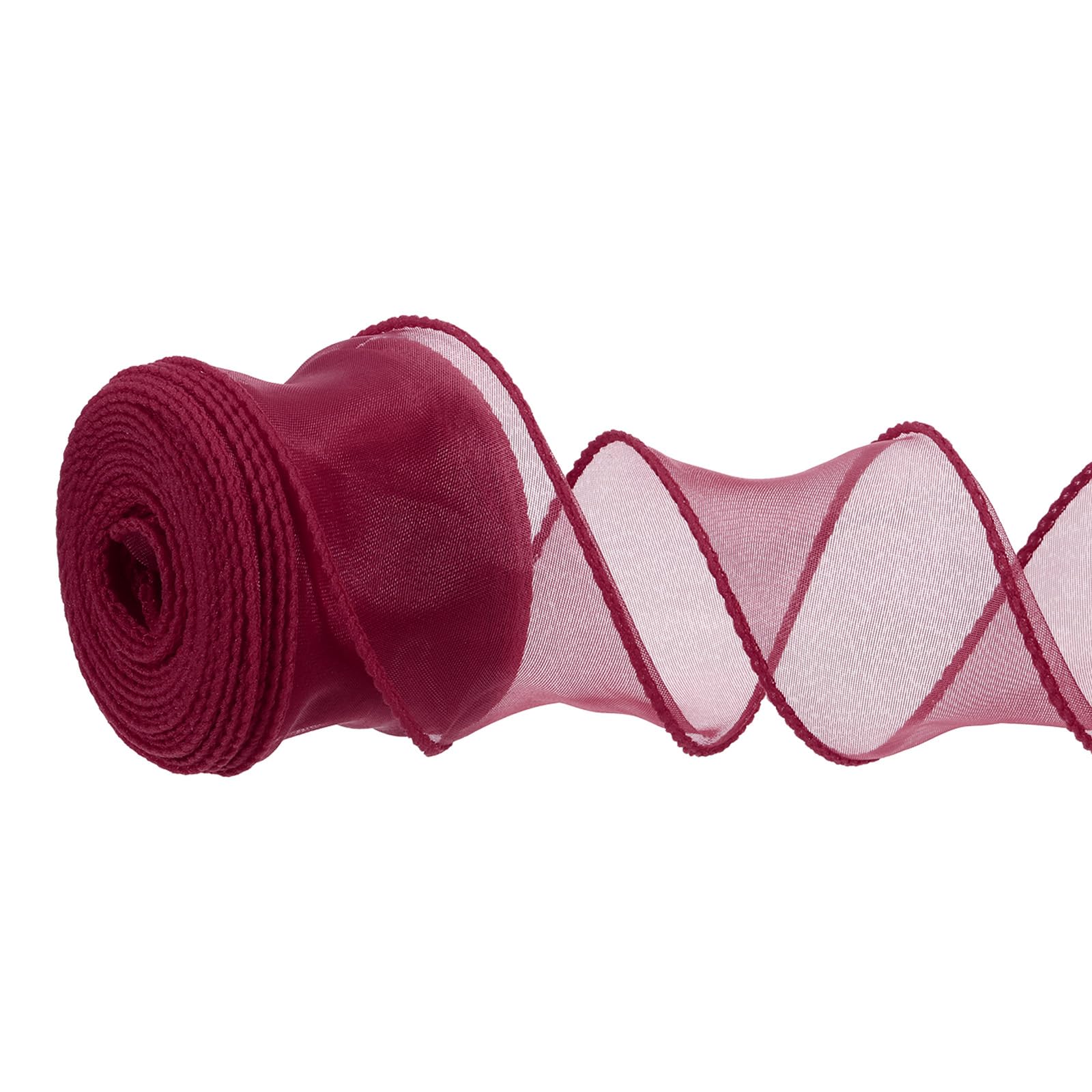 PATIKIL Wired Chiffon Ribbon 1-1/2 Inch x 10 Yard
