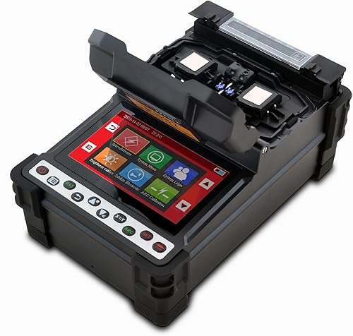 Miniatura 7 de SPEEDWOLF Máquina empalmadora de fusión de fibra óptica de alta precisión de pantalla LCD táctil de 4.3 "para fibras SM, MM, NZ-DS, EDF con cuchilla