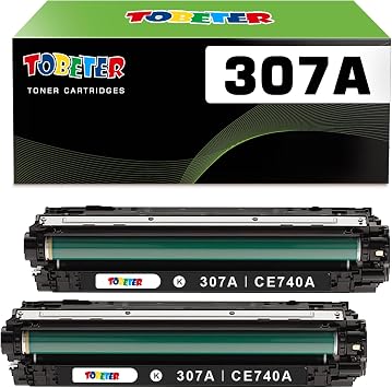 307A Black Toner CE740A Replacement for HP 307A Black Toner for Color Laserjet CP5225dn CP5225 CP5225n CP5225dn Toner, 7,000 Pages High Yield, 2 Pack CP5225 Toner Cartridge CE740A